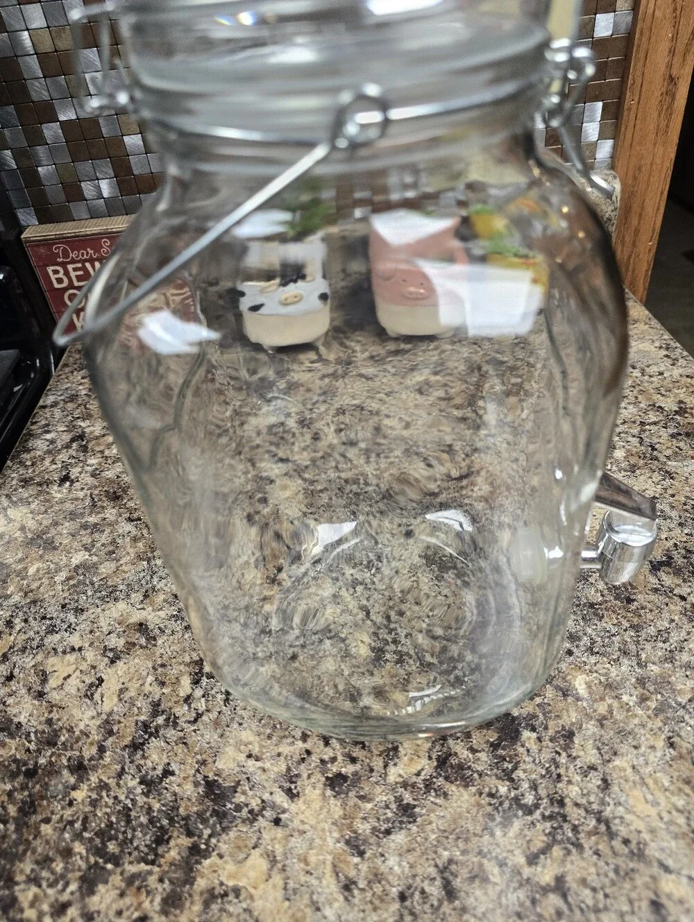 Clear Glass Beverage Dispenser with Spigot - Glassware